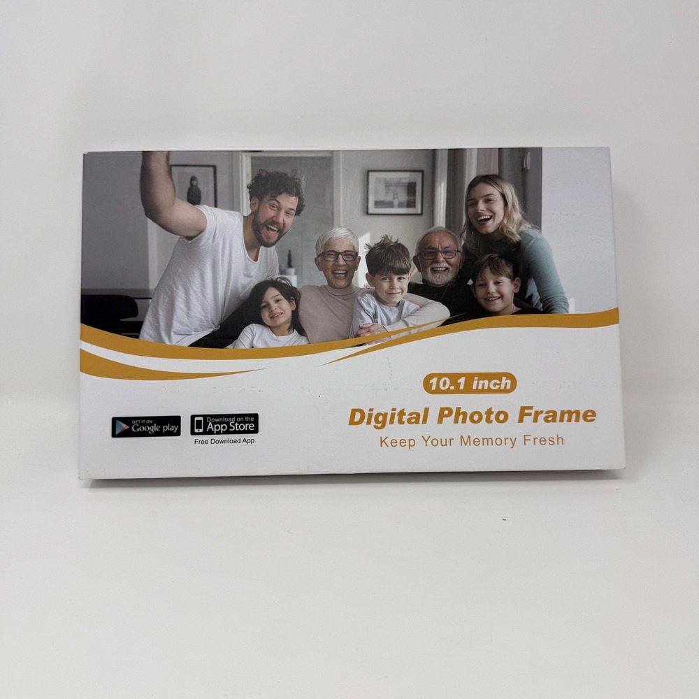 10.1 inch Digital Photo Frame Wi-Fi HD Touch Screen 16GB Wood Grain Finish